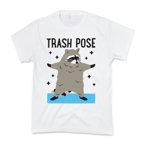 Trash Pose Raccoon Kids T-Shirt