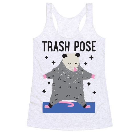Trash Pose Opossum Racerback Tank Top
