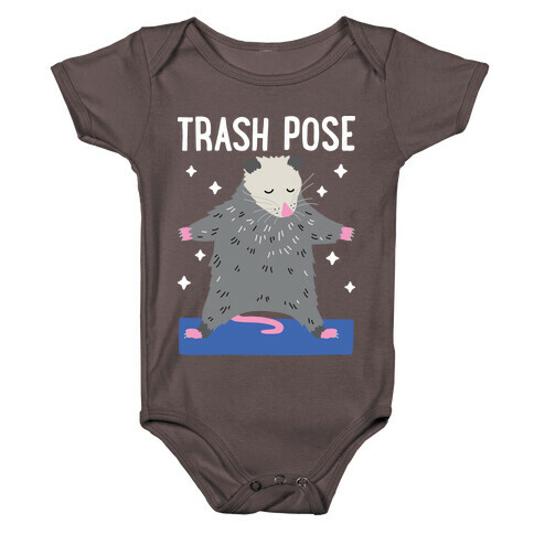 Trash Pose Opossum Baby One-Piece