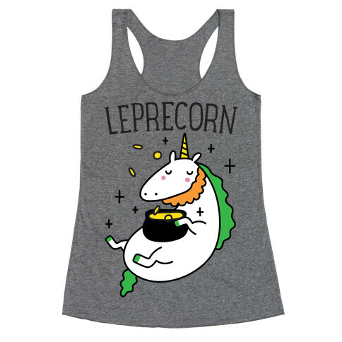 Leprecorn Unicorn Racerback Tank Top