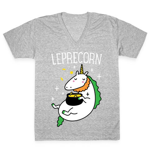 Leprecorn Unicorn V-Neck Tee Shirt