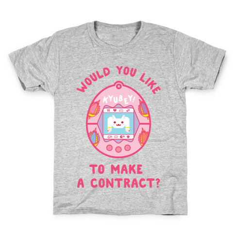 Kyubey Digital Pet Would You Like To Make a Contract? Kids T-Shirt