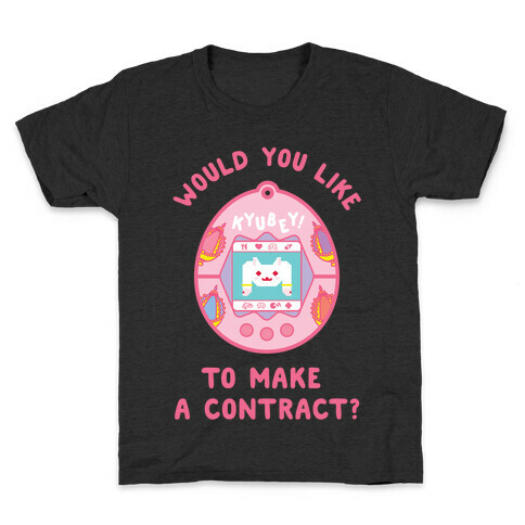 Kyubey Digital Pet Would You Like To Make a Contract? Kids T-Shirt