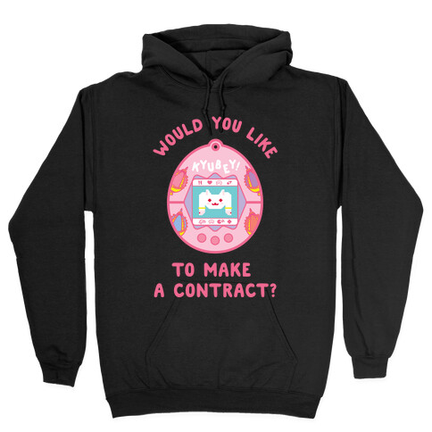 Kyubey Digital Pet Would You Like To Make a Contract? Hooded Sweatshirt