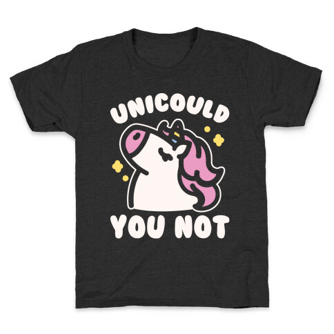 Unicould You Not Sassy Unicorn Parody White Print Kids T-Shirt