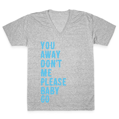 Simple and Clean Lyrics (1 of 2 pair) V-Neck Tee Shirt
