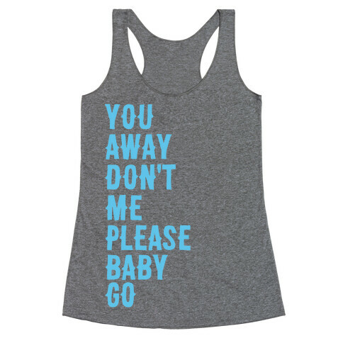 Simple and Clean Lyrics (1 of 2 pair) Racerback Tank Top