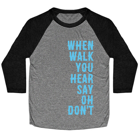 Simple and Clean Lyrics (1 of 2 pair) Baseball Tee