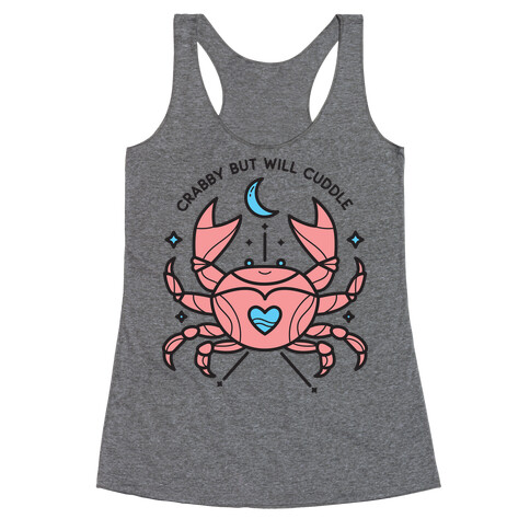 Crabby But Will Cuddle Cancer Crab Racerback Tank Top