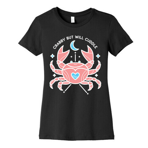 Crabby But Will Cuddle Cancer Crab Womens T-Shirt