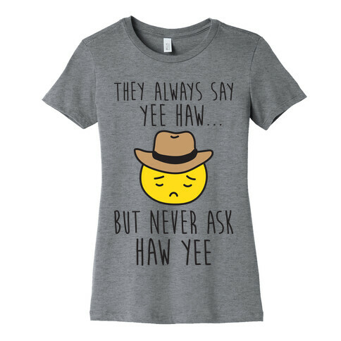 Sad Cowboy Emoji Womens T-Shirt