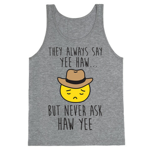 Sad Cowboy Emoji Tank Top