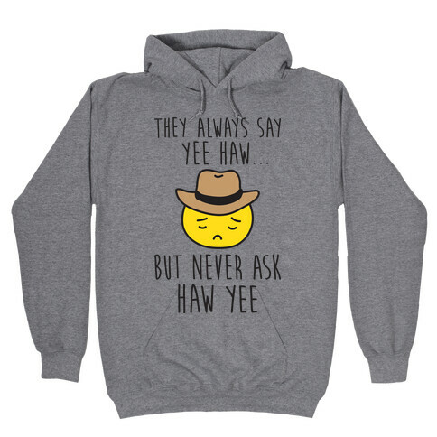 Sad Cowboy Emoji Hooded Sweatshirt