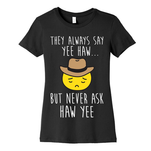 Sad Cowboy Emoji Womens T-Shirt