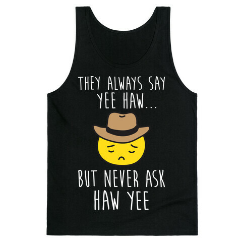 Sad Cowboy Emoji Tank Top