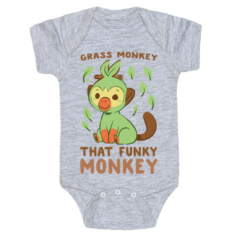 Grass Monkey, That Funky Monkey - Grookey Baby One-Piece