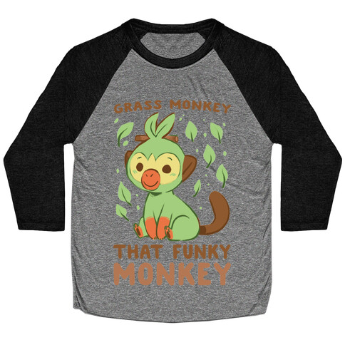 Grass Monkey, That Funky Monkey - Grookey Baseball Tee