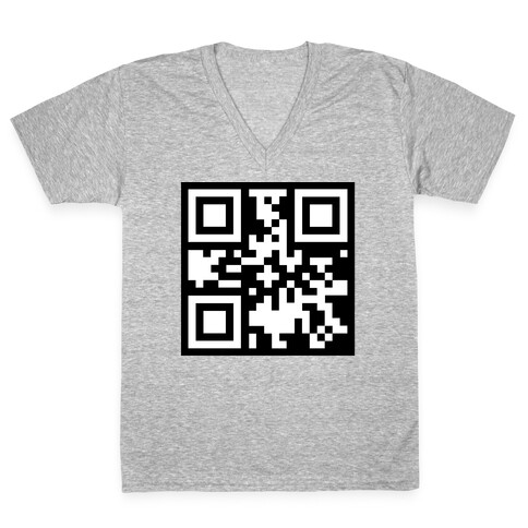 F*** Trump Secret QR Code V-Neck Tee Shirt