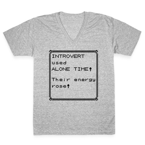 Introvert Used Alone Time V-Neck Tee Shirt