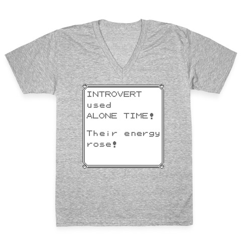 Introvert Used Alone Time V-Neck Tee Shirt