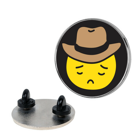 Sad Cowboy Emoji Pin