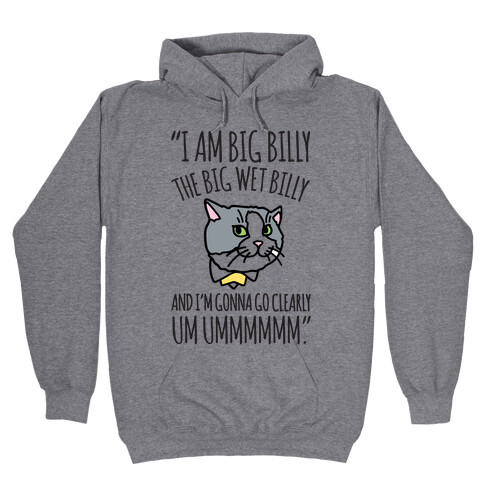 I A Billy The Big Wet Billy Cat Meme Quote Hooded Sweatshirt