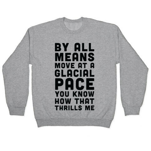 By All Means Move at a Glacial Pace You Know How That Thrills Me Pullover