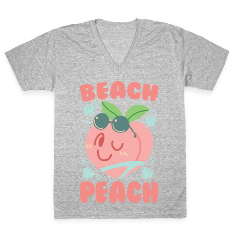Beach Peach V-Neck Tee Shirt