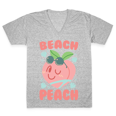 Beach Peach V-Neck Tee Shirt