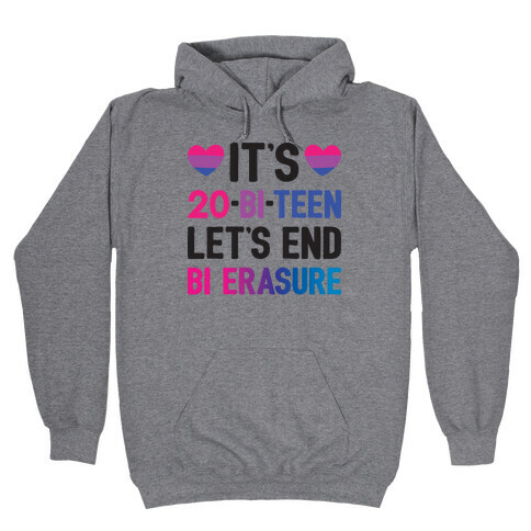 It's 20-Bi-Teen Let's End Bi Erasure Hooded Sweatshirt