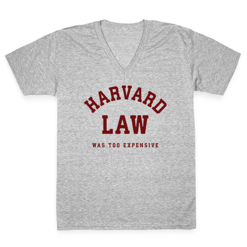 Harvard Law Was Too Expensive V-Neck Tee Shirt