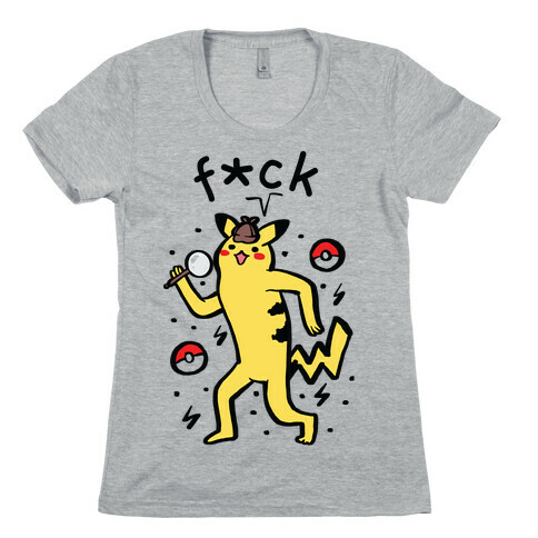 F*ck Pikachu Parody Womens T-Shirt