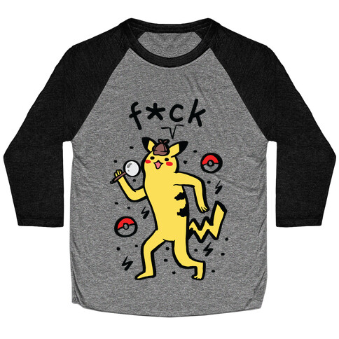 F*ck Pikachu Parody Baseball Tee