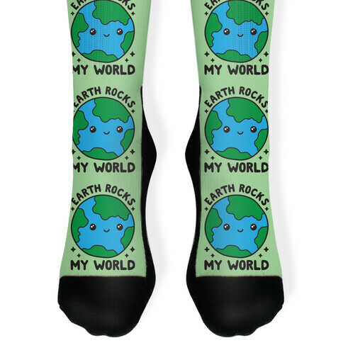 Earth Rocks My World Sock