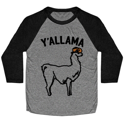 Y'allama Country llama  Baseball Tee