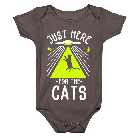 Just Here for the Cats UFO Baby One-Piece
