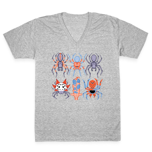 Into the Spiderverse Pattern V-Neck Tee Shirt