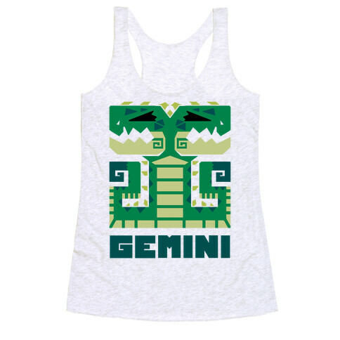 Monster Hunter Astrology Sign: Gemini Racerback Tank Top