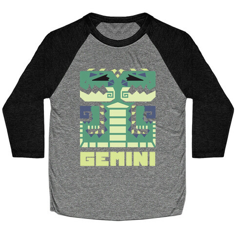 Monster Hunter Astrology Sign: Gemini Baseball Tee