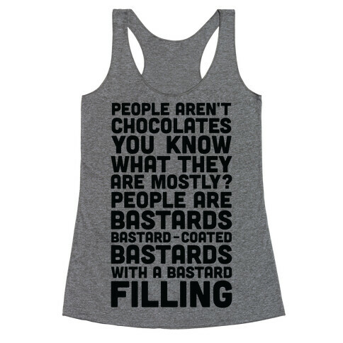 People are Bastard-Coated Bastards Racerback Tank Top