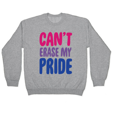Can't Erase My Pride Bisexual Pride Pullover