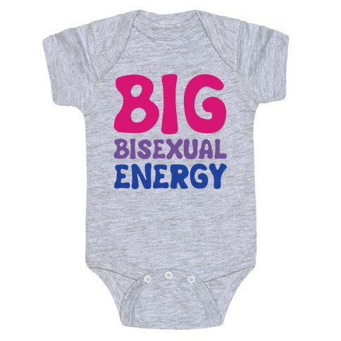 Big Bisexual Energy White Print Baby One-Piece
