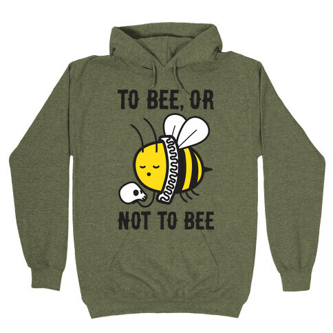 Bee White Graphic Pullover Hoodie - Design By Humans L 