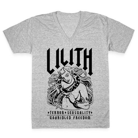 Lilith Terror Sensuality Unbridled Freedom V-Neck Tee Shirt