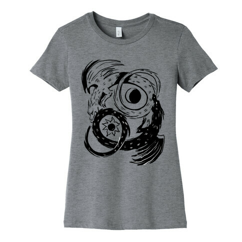 Dark-Light Ouroboros  Womens T-Shirt