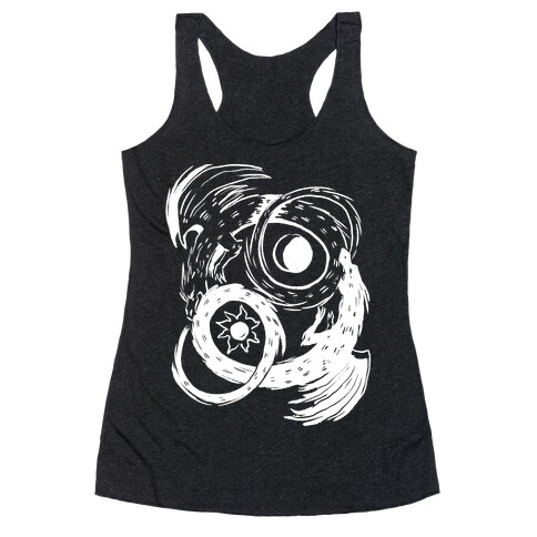 Dark-Light Ouroboros  Racerback Tank Top