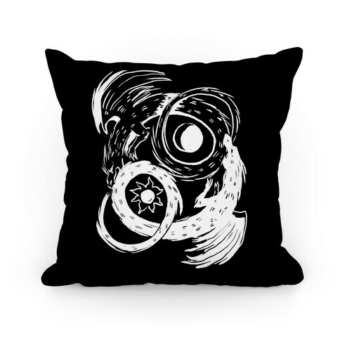 Dark-Light Ouroboros  Pillow