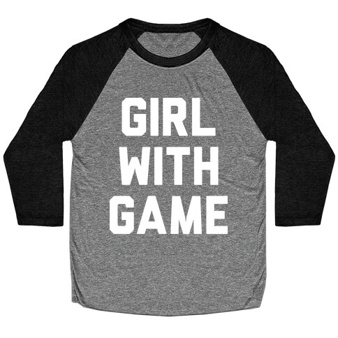 Girl With Game Baseball Tee