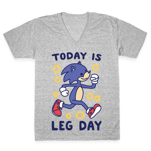 Today is Leg Day - Sonic V-Neck Tee Shirt