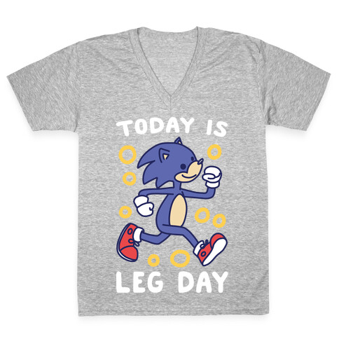 Today is Leg Day - Sonic V-Neck Tee Shirt